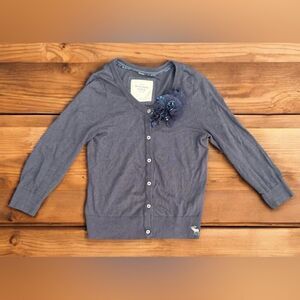 Abercrombie & Fitch Floral Ruffle Cardigan Y2K Womens Size Medium